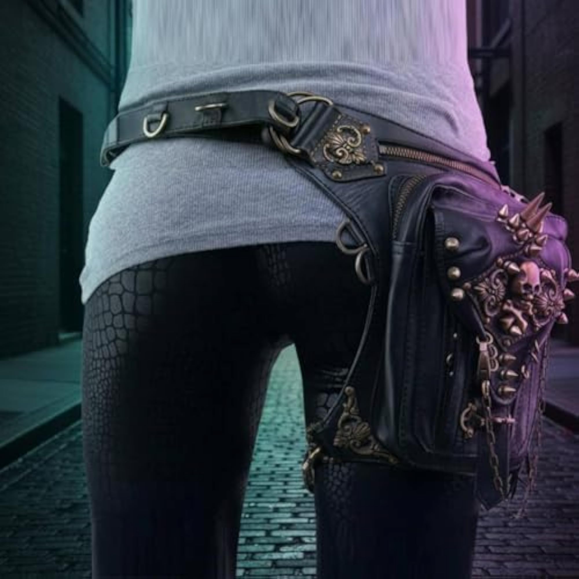 Steampunk Vintage Style Thigh Bag for Cosplay